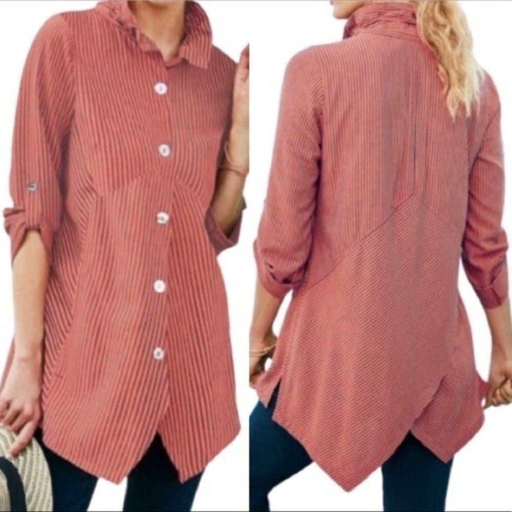 Soft Surroundings Sasha Tunic Top‎ Striped